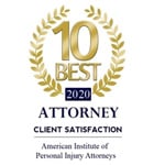 10 Best | 2020 | Attorney Client Satisfaction | American Institute of Personal Injury Attorneys