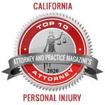California | Top 10 | Attorney | Attorney And Practice Magazine's | Personal Injury | 2020